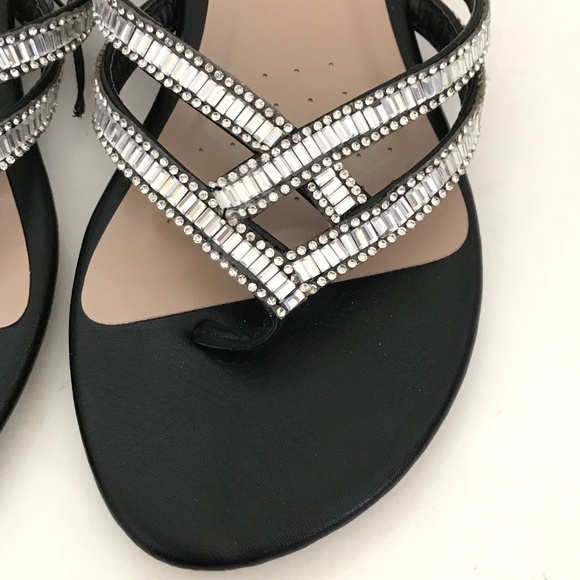 DREAM PAIRS Jeweled Sandals Black and Silver Rhinestone Women’s Size 7.5 - Picture 5 of 16